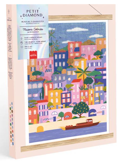 Coffret Petit Diamond - Diamond Painting Maisons Colorées