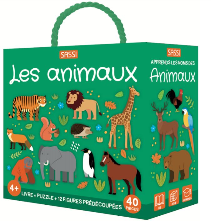 Q-box, livre et puzzle, Les animaux