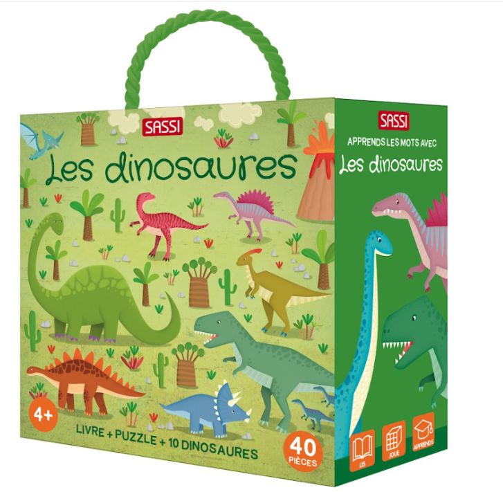 Q-box livre et puzzle les dinosaures