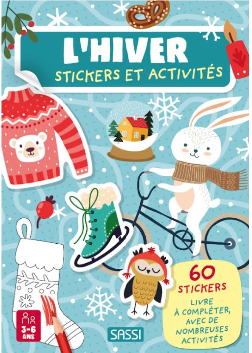 Livre d'activités et de stickers, l'hiver