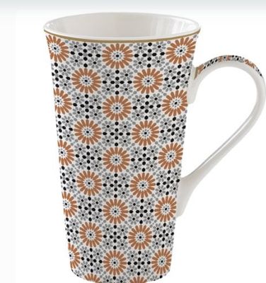 Coffret 1 mug géant en porcelaine, fine geoethnic