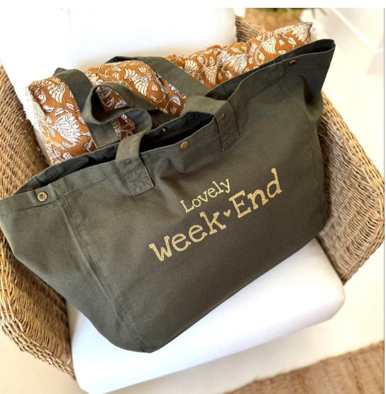 Grand Cabas - Vert Forêt- Lovely Week End