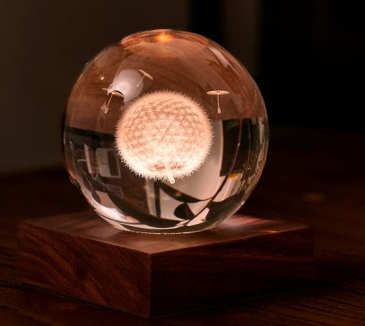 Lampe crystal pissenlits