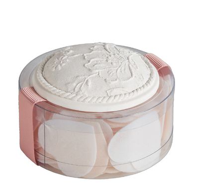 Boîte de feuilles de savons petits coeurs, parfum rose