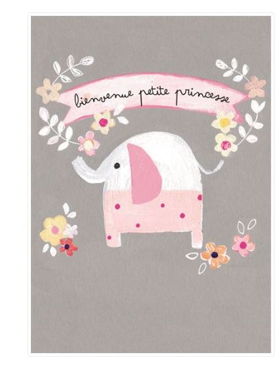Carte de naissance Bienvenue Petite Princesse