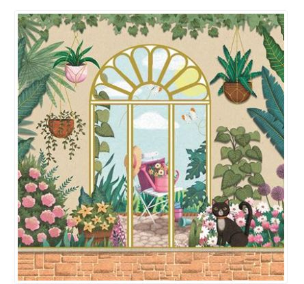 Carte d'anniversaire jardin