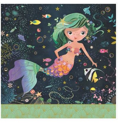 Carte d'anniversaire sirène