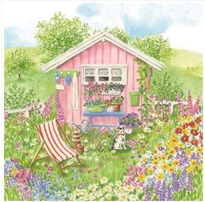 Carte d'anniversaire la cabane au fond du jardin