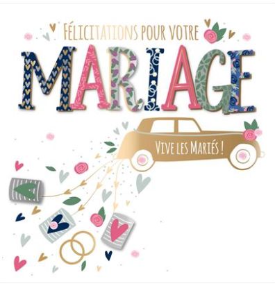 Carte mariage félicitations