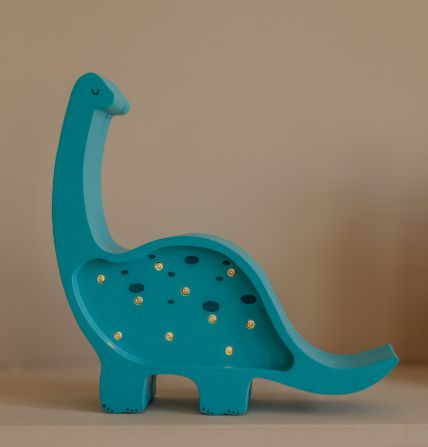 Veilleuse dinosaure en bois