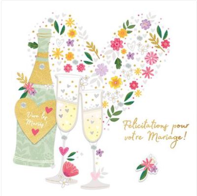Carte félicitations pour votre mariage