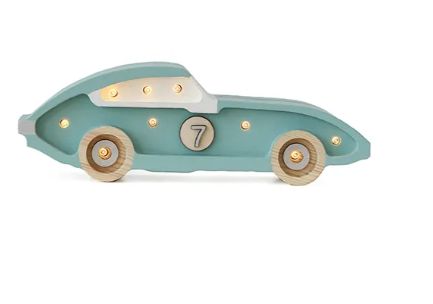 Veilleuse voiture de course en bois