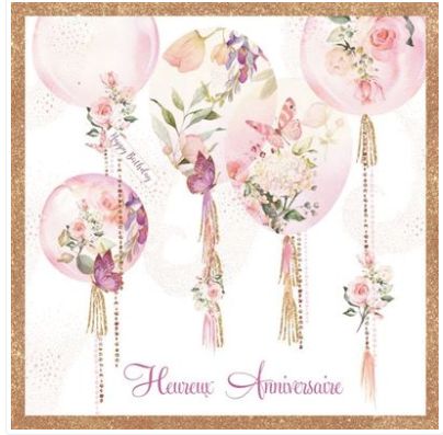 Carte d'anniversaire ballons