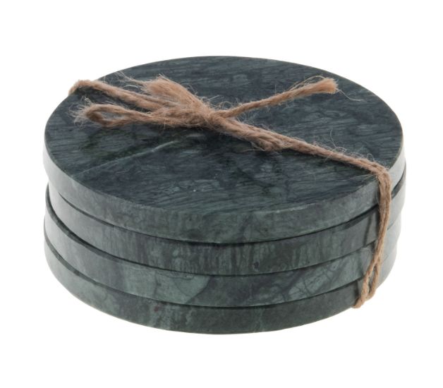 Set de 4 dessous de verre en marbre