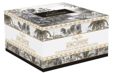 Tasse à petit-déjeuner avec assiette en porcelaine