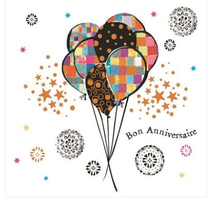 Carte d'anniversaire ballons