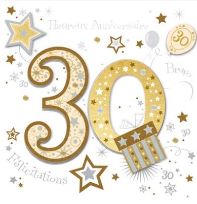 Carte anniversaire 30 ans