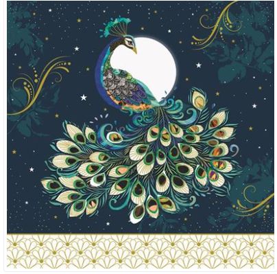 Carte d'anniversaire paon