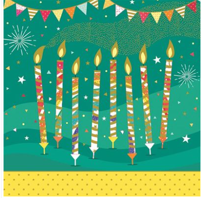 Carte d'anniversaire bougies