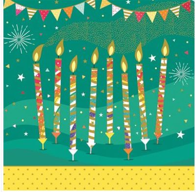 Carte d'anniversaire bougies