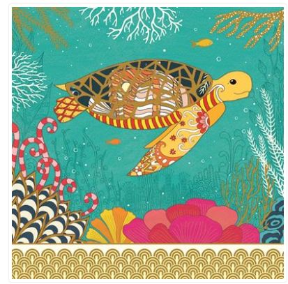 Carte d'anniversaire tortue