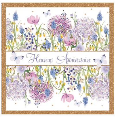 Carte d'anniversaire bucolique