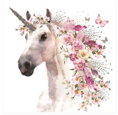 Carte d'anniversaire licorne