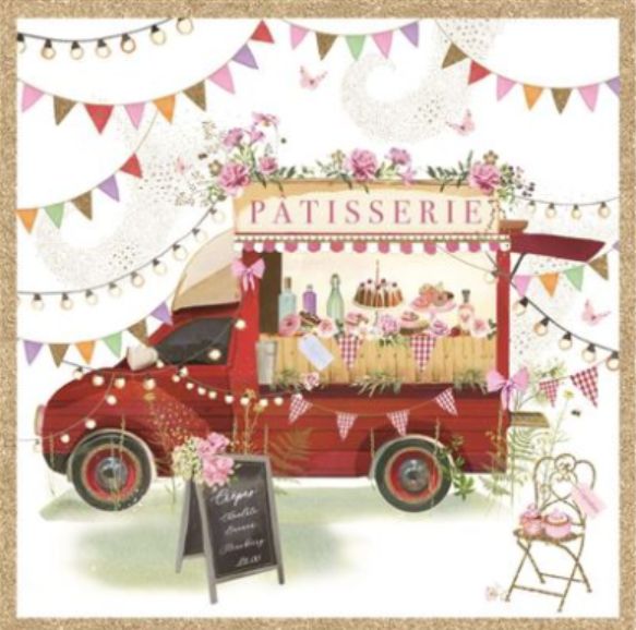 Carte d'anniversaire patisserie ambulante