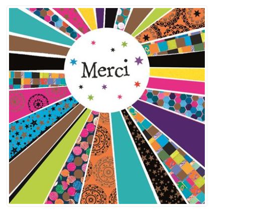 Carte d'anniversaire merci