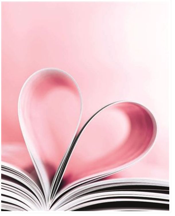 Carte d'anniversaire page en coeur