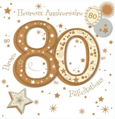 Carte anniversaire 80 ans