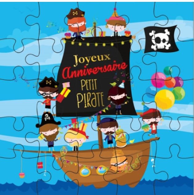 Carte puzzle joyeux anniversaire Paris au balcon