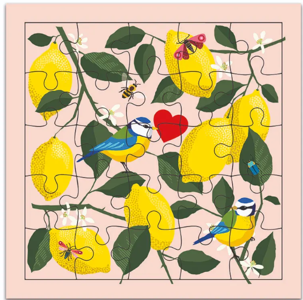 Carte puzzle joyeux anniversaire zeste de bonheur