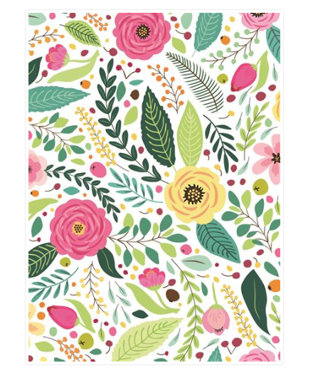 Carnet A5 pattern de fleurs