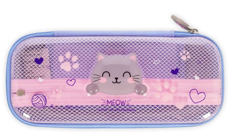 Trousse Transparente Rigide Kitty - WonderWow
