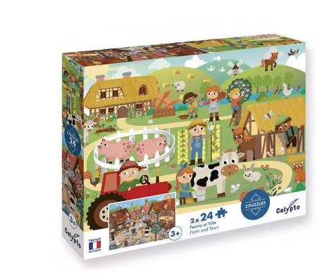 Puzzles Ferme et Ville 24 pièces