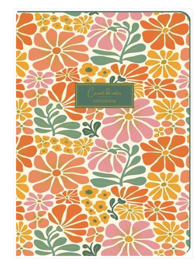 Carnet soft touch motif floral