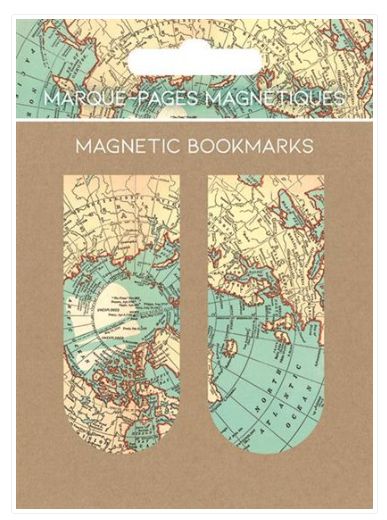 Marque-pages magnétiques mappemonde