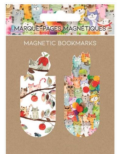Marque-pages magnétiques chat dans les arbres