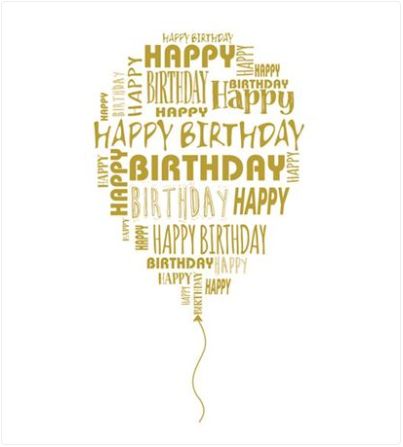 Carte happy birthday ballon