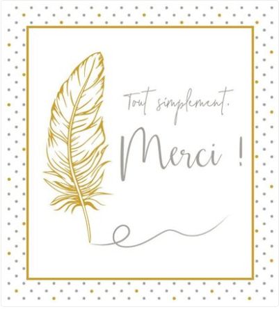 Carte plume merci