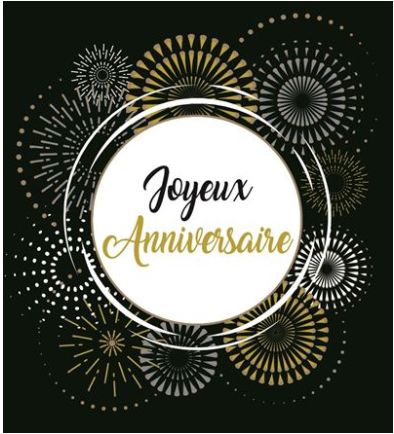 Carte joyeux anniversaire feu d'artifice