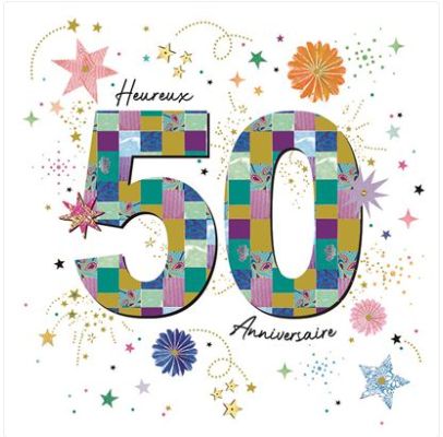 Carte d'anniversaire 50 ans
