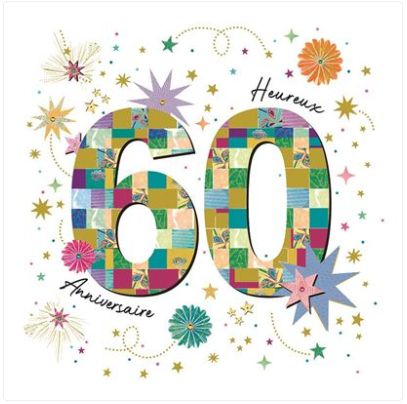 Carte d'anniversaire 60 ans