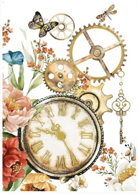 Carte horlogerie florale