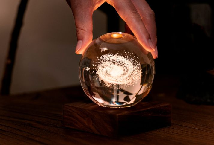 Lampe crystal galaxie