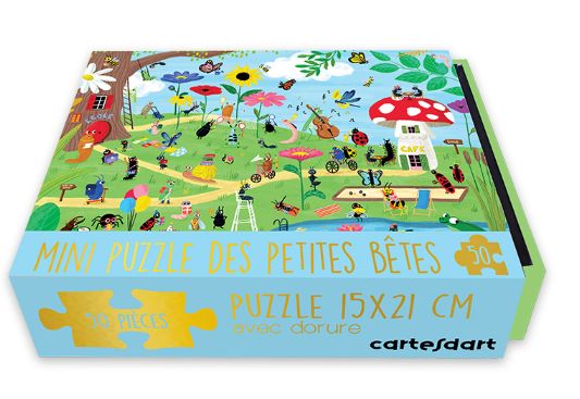 Mini Puzzle de 50 pièces jardin des petites bêtes