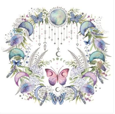 Couronne plumes et papillons