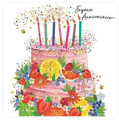 Carte d'anniversaire gâteau d'anniversaire