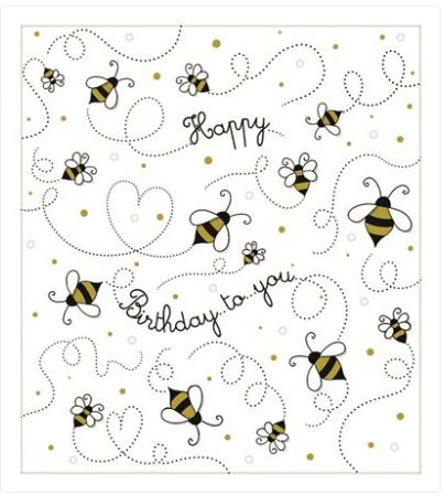 Carte anniversaire petites abeilles